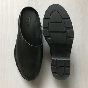 Vince Graham Clog/Mule Black Platform Leather Size 8M NEW